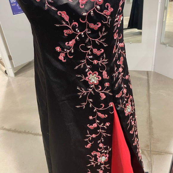 🖤HP🖤 Morgan 4 Ever Black and Pink Strapless Prom Dress Size 5/6 GORGEOUS - Picture 5 of 7